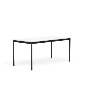 MUUTO stół BASE 160x80 biały laminat / sklejka / czarna podstawa