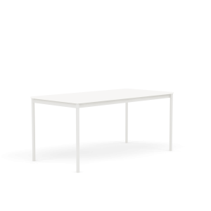 MUUTO stół BASE 160x80 biały laminat / biały ABS / biała podstawa