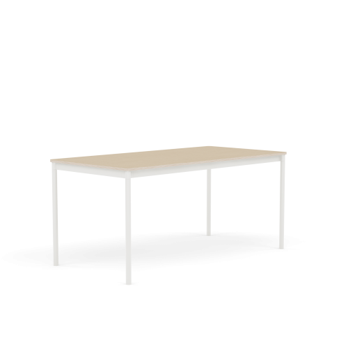 MUUTO stół BASE 160x80 fornir dębowy / sklejka / biała podstawa