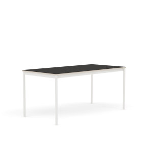 MUUTO stół BASE 160x80 czarne linoleum / sklejka / biała podstawa