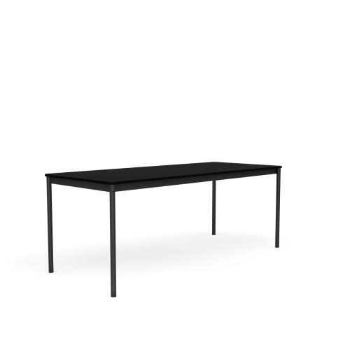 MUUTO stół BASE 190x80 czarny laminat / czarny ABS / czarna podstawa