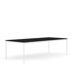 MUUTO stół BASE 250x110 czarny laminat / czarny ABS / biała podstawa