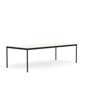 MUUTO stół BASE 250x110 biały laminat / sklejka / czarna podstawa