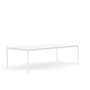 MUUTO stół BASE 250x110 biały laminat / biały ABS / biała podstawa