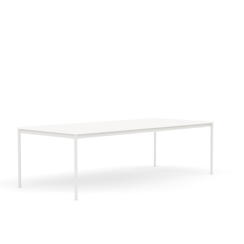 MUUTO stół BASE 250x110 biały laminat / biały ABS / biała podstawa