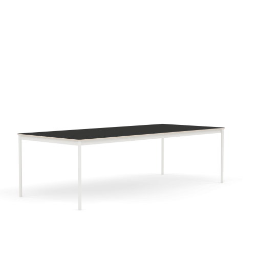 MUUTO stół BASE 250x110 czarny nanolaminat / sklejka / biała podstawa