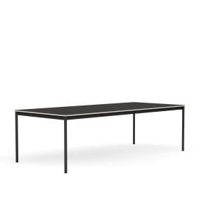MUUTO stół BASE 250x110 czarne linoleum / sklejka / czarna podstawa