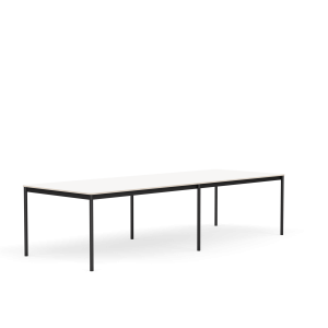 MUUTO stół BASE 300x110 biały laminat / sklejka / czarna podstawa