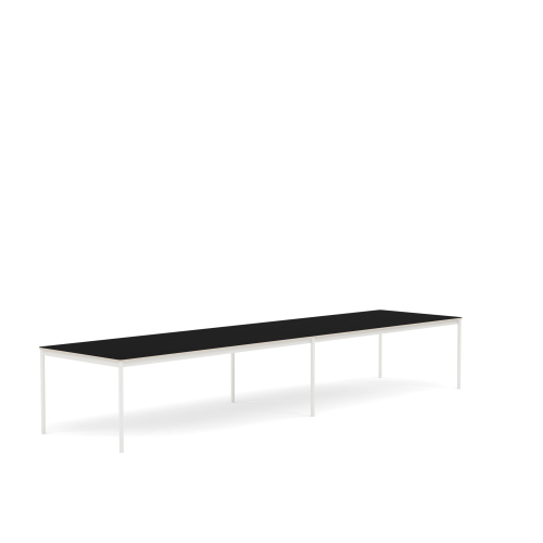 MUUTO stół BASE 440x110 czarny laminat / sklejka / biała podstawa