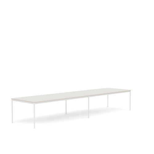 MUUTO stół BASE 440x110 biały nanolaminat / sklejka / biała podstawa