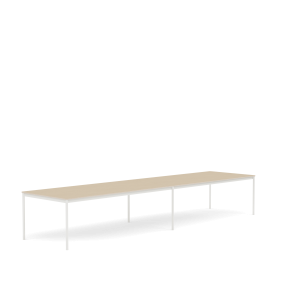MUUTO stół BASE 440x110 fornir dębowy / sklejka / biała podstawa