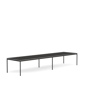 MUUTO stół BASE 440x110 czarne linoleum / sklejka / czarna podstawa
