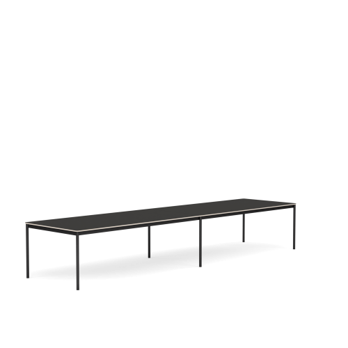 MUUTO stół BASE 440x110 czarne linoleum / sklejka / czarna podstawa