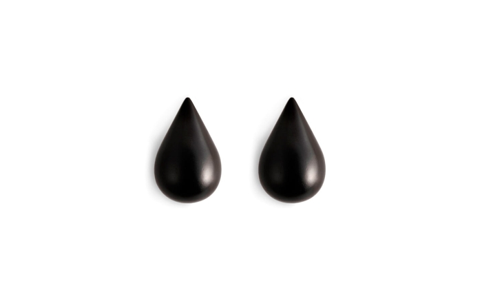 NORMANN COPENHAGEN wieszak DROPIT czarny S zestaw 2 szt.