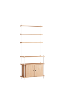 MOEBE system regałowy s.200.1.C dąb | biały 