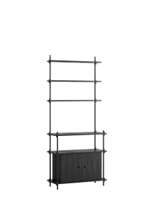 MOEBE system regałowy s.200.1.C czarny dąb | czarny 