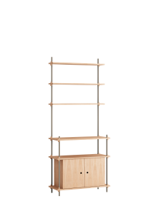 MOEBE system regałowy s.200.1.C dąb | ciepły szary 