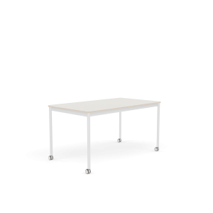 MUUTO stół z kółkami BASE 140x80 biały nanolaminat / sklejka / biała podstawa