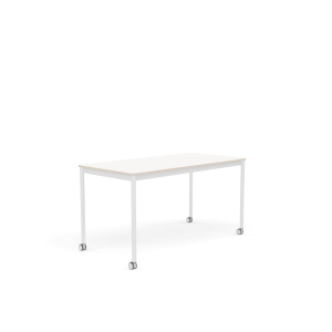 MUUTO stół z kółkami BASE 140x70 biały laminat / sklejka / biała podstawa