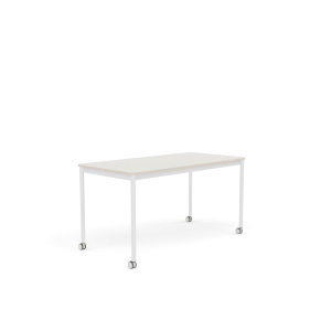 MUUTO stół z kółkami BASE 140x70 biały nanolaminat / sklejka / biała podstawa
