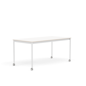 MUUTO stół z kółkami BASE 160x80 biały laminat / sklejka / biała podstawa