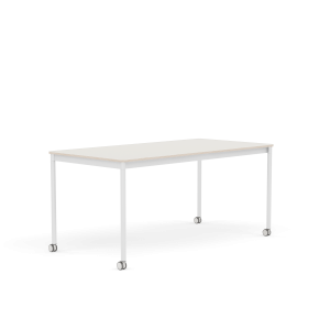 MUUTO stół z kółkami BASE 160x80 biały nanolaminat / sklejka / biała podstawa