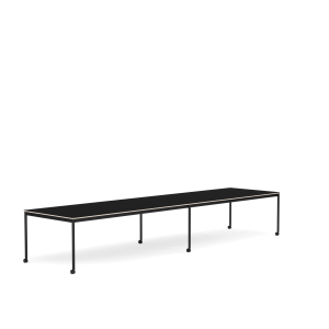 MUUTO stół z kółkami BASE 440x110 czarny laminat / sklejka / czarna podstawa