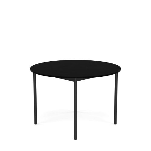 MUUTO stół okrągły BASE Ø 110cm czarny laminat / czarny ABS / czarna podstawa