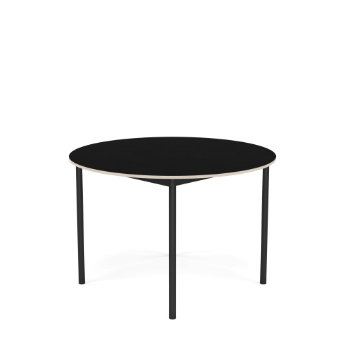 MUUTO stół okrągły BASE Ø 110cm czarny laminat / sklejka / czarna podstawa