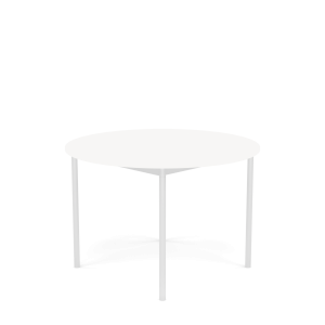 MUUTO stół okrągły BASE Ø 110cm biały laminat / biały ABS / biała podstawa