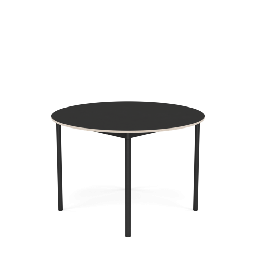MUUTO stół okrągły BASE Ø 110cm czarny nanolaminat / sklejka / czarna podstawa