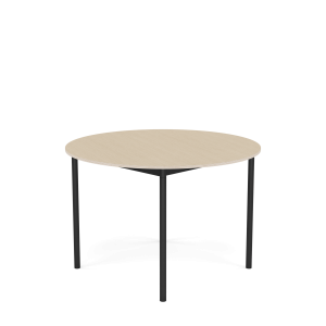 MUUTO stół okrągły BASE Ø 110cm fornir dębowy / sklejka / czarna podstawa