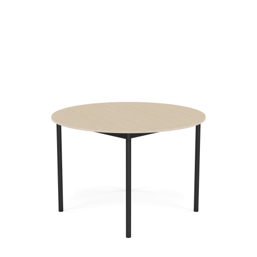 MUUTO stół okrągły BASE Ø 110cm fornir dębowy / sklejka / czarna podstawa
