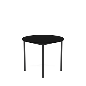 MUUTO stół okrągły BASE Ø 90cm czarny laminat / czarny ABS / czarna podstawa