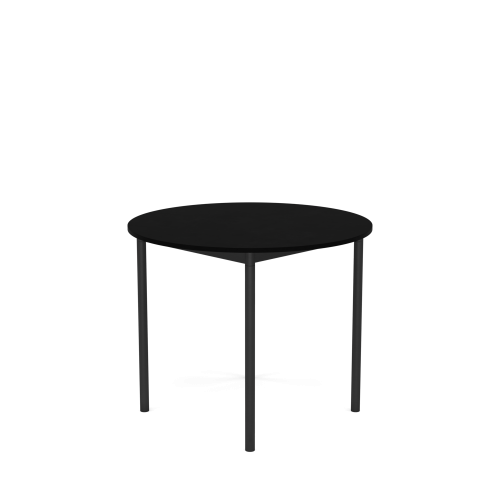 MUUTO stół okrągły BASE Ø 90cm czarny laminat / czarny ABS / czarna podstawa