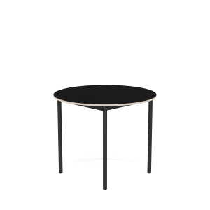 MUUTO stół okrągły BASE Ø 90cm czarny laminat / sklejka / czarna podstawa