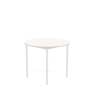 MUUTO stół okrągły BASE Ø 90cm biały laminat / sklejka / biała podstawa