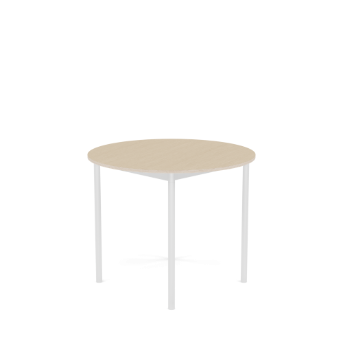 MUUTO stół okrągły BASE Ø 90cm fornir dębowy / sklejka / biała podstawa