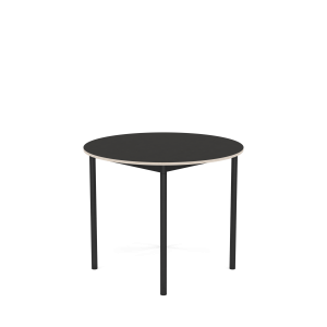 MUUTO stół okrągły BASE Ø 90cm czarne linoleum / sklejka / czarna podstawa
