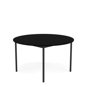 MUUTO stół okrągły BASE Ø 128cm czarny laminat / czarny ABS / czarna podstawa