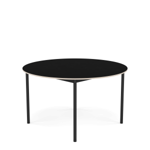 MUUTO stół okrągły BASE Ø 128cm czarny laminat / sklejka / czarna podstawa