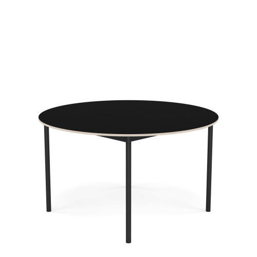 MUUTO stół okrągły BASE Ø 128cm czarny laminat / sklejka / czarna podstawa