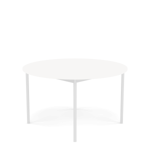 MUUTO stół okrągły BASE Ø 128cm biały laminat / biały ABS / biała podstawa