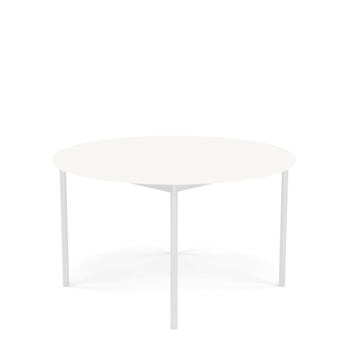 MUUTO stół okrągły BASE Ø 128cm biały laminat / biały ABS / biała podstawa