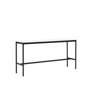 MUUTO stół barowy BASE HIGH 190x50x95h biały laminat / biały ABS / czarna podstawa