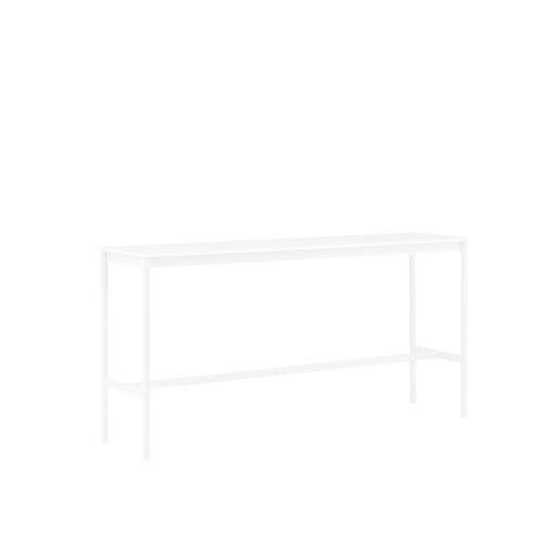 MUUTO stół barowy BASE HIGH 190x50x95h biały laminat / biały ABS / biała podstawa