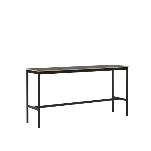MUUTO stół barowy BASE HIGH 190x50x95h czarne linoleum / sklejka / czarna podstawa