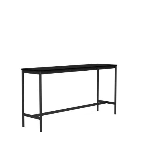 MUUTO stół barowy BASE HIGH 190x50x95h czarny laminat / czarny ABS / czarna podstawa