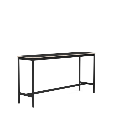 MUUTO stół barowy BASE HIGH 190x50x95h czarny nanolaminat / sklejka / czarna podstawa