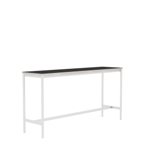 MUUTO stół barowy BASE HIGH 190x50x95h czarny nanolaminat / sklejka / biała podstawa